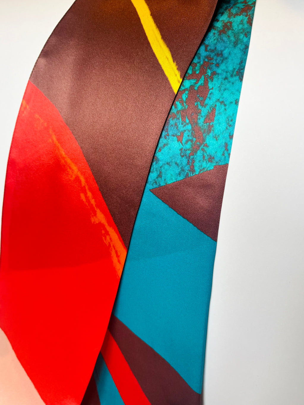 Pure Silk Printed Scarf - Brown